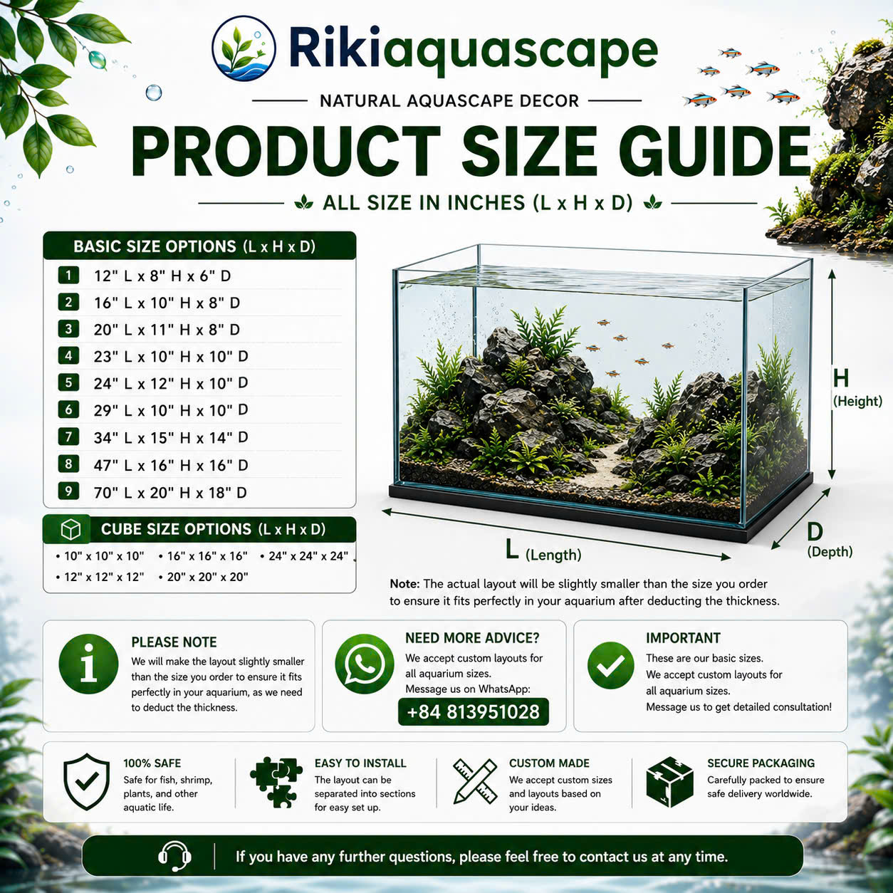 Jungle Aquascape Aquarium sacred forest - Image 3